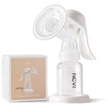 NCVI Manual Breast Pump, White Anti Reflux Design, Silent 2-Level Suction Selection, 4oz ,20mm Silicone Soft Flange,BPA Free