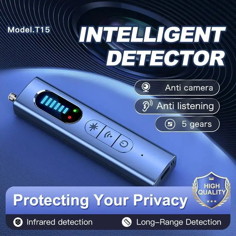 New Arrival T15 Bug Detector GPS Signal Lens RF Tracker Mini Hidden Camera Detector Portable Lens Finder GSM Spy Bug Detector
