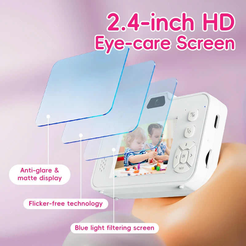 Digital Camera 4K for Kids Teens Photography Christmas Birthday Gifts Girls 16X Zoom Shoot Vlogging CCD Sensor 2"-3" Screen