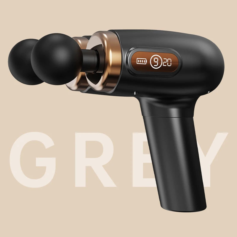 Hot Selling Professional 2-Head Deep Tissue Fascia Massage Gun for Neck/Shoulders/Waist/Legs Pain Relief Massage Gun