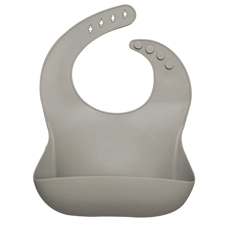 Fashionable Silicon Breastplate Baby Bib Waterproof Solid Infant Bandana Bibs Newborn Feeding Burp Cloth Drooling Scarf Dropship