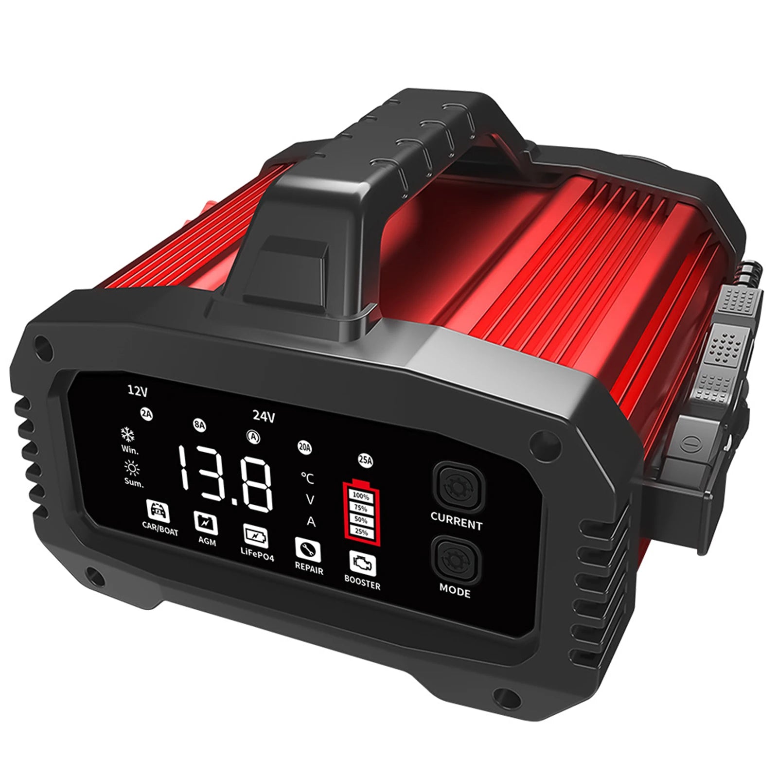 Automatic 12V25A Universal Lifepo4 Battery Charger Lead Acid Car Power Accessory