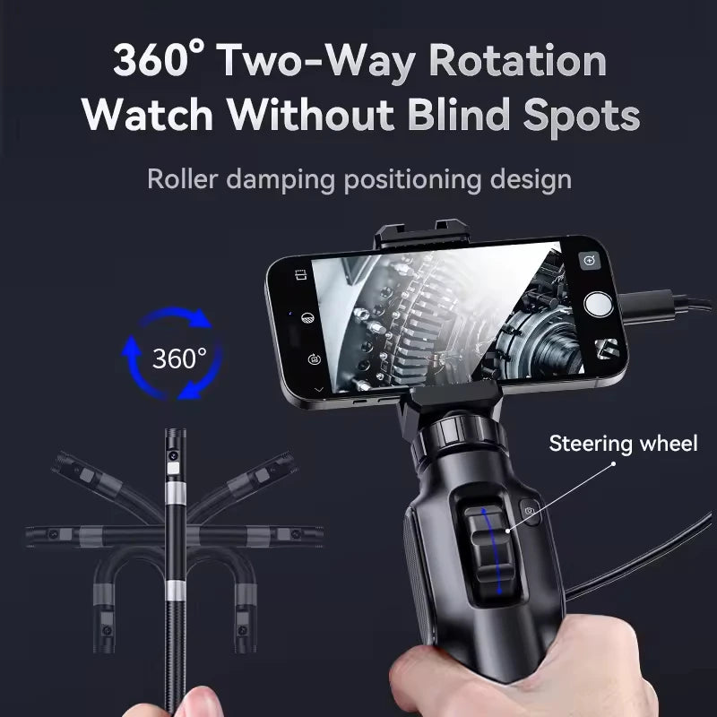 Industrial Videoscope with 360° Rotation 2MP HD 4.3 - Inch IPS Screen IP67 Waterproof Two Way Rotation Steering Wheel Control