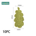 Bopoobo 1/5pc Wooden Crochet Beads Panda Chewable Beads DIY Wooden Teething Knitting Beads Jewelry Crib Sensory Toy Baby Teether