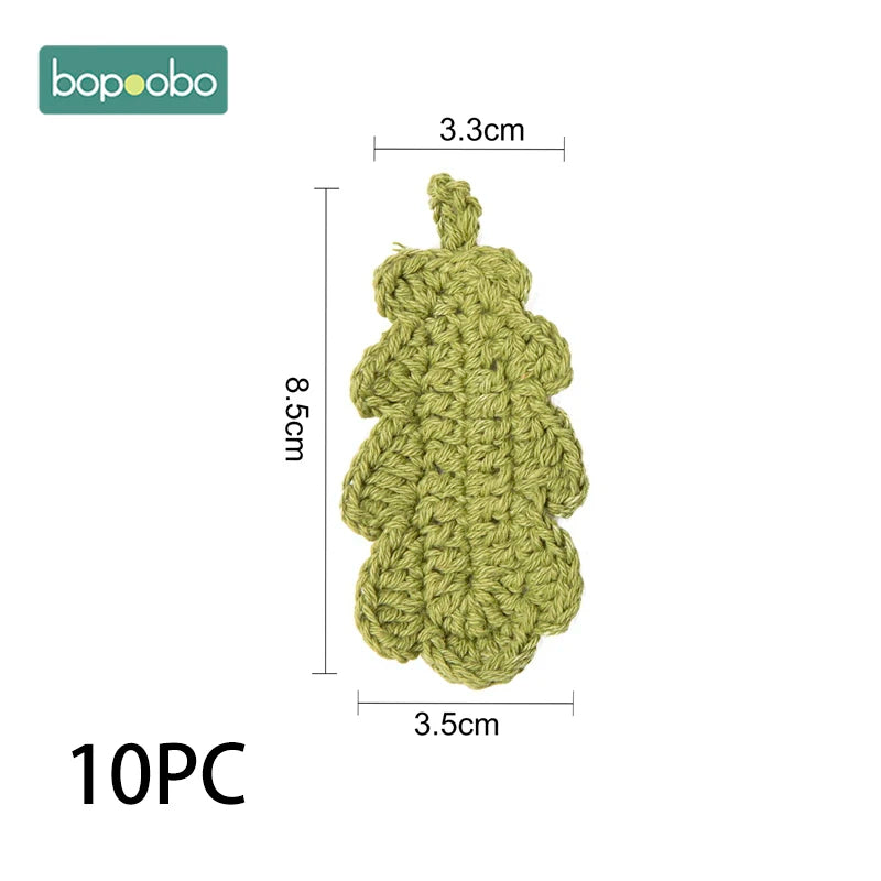 Bopoobo 1/5pc Wooden Crochet Beads Panda Chewable Beads DIY Wooden Teething Knitting Beads Jewelry Crib Sensory Toy Baby Teether