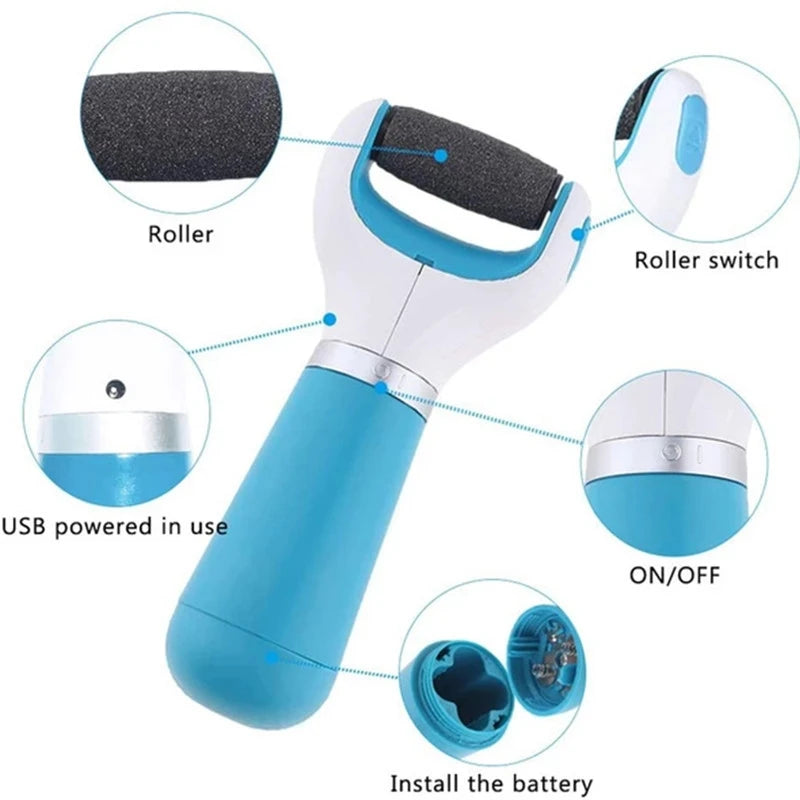 Electronic Foot Care Product Foot File Electric Pedicure Battery Foot Rasp Dead Rough Dry Skin Remover