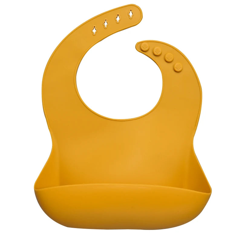 Fashionable Silicon Breastplate Baby Bib Waterproof Solid Infant Bandana Bibs Newborn Feeding Burp Cloth Drooling Scarf Dropship