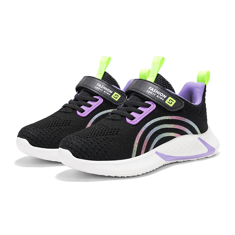 Spring Autumn Kids Shoes Baby Girls Children's Casual Sneakers Breathable Soft Anti-Slip Walking Running Sports Shoes Size 26-38