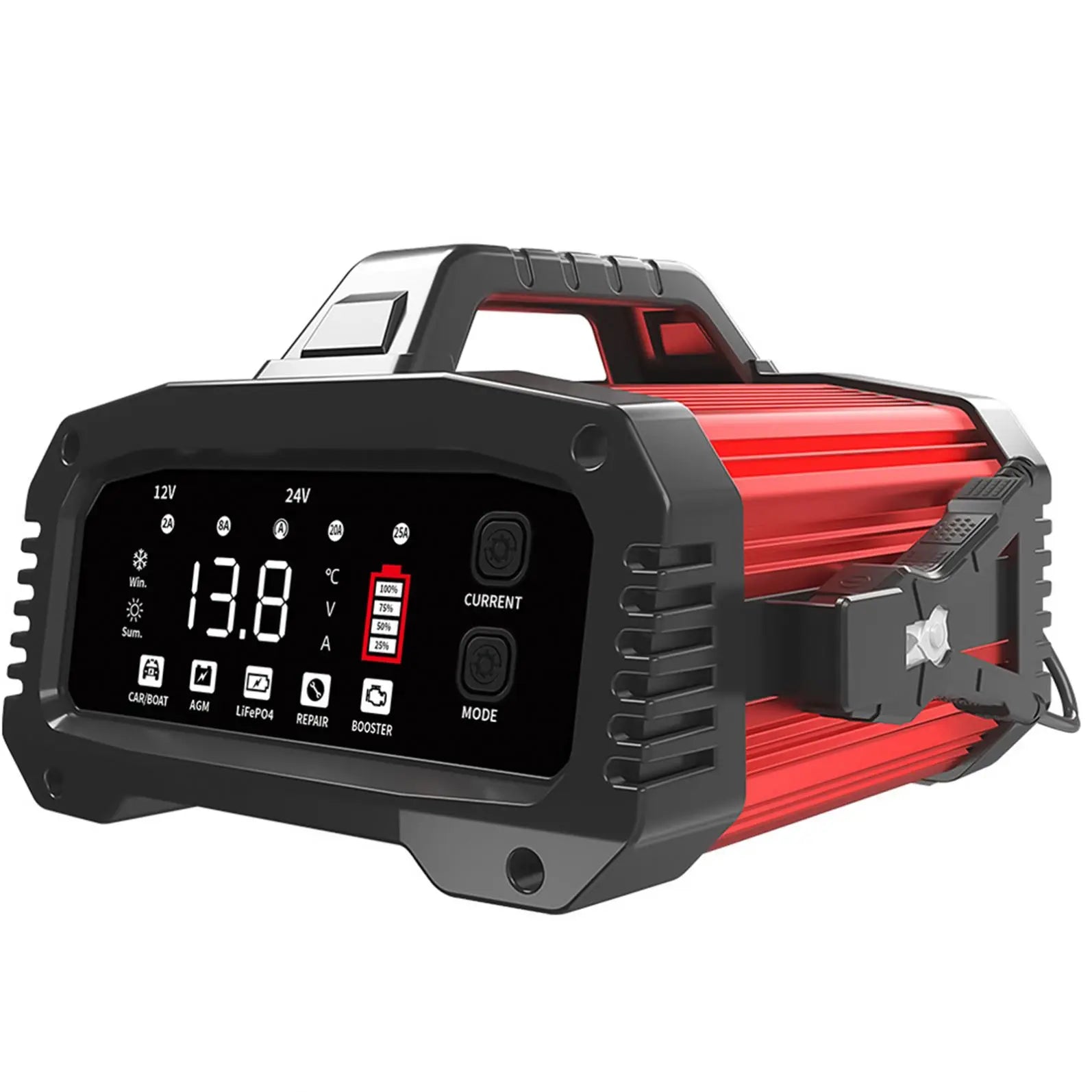 Automatic 12V25A Universal Lifepo4 Battery Charger Lead Acid Car Power Accessory