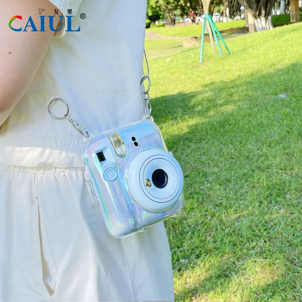 Compact Mini 12 Strap Rope Bag for Camera & Video Magic Transparent Crystal Case with Storage Protection