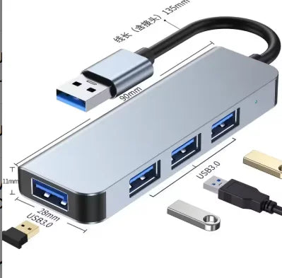7 in 1 USB 3.0 Hub Dual Input USB Type C Splitter Multi Port USB Adapter With PD Charging for Laptop PC Phone