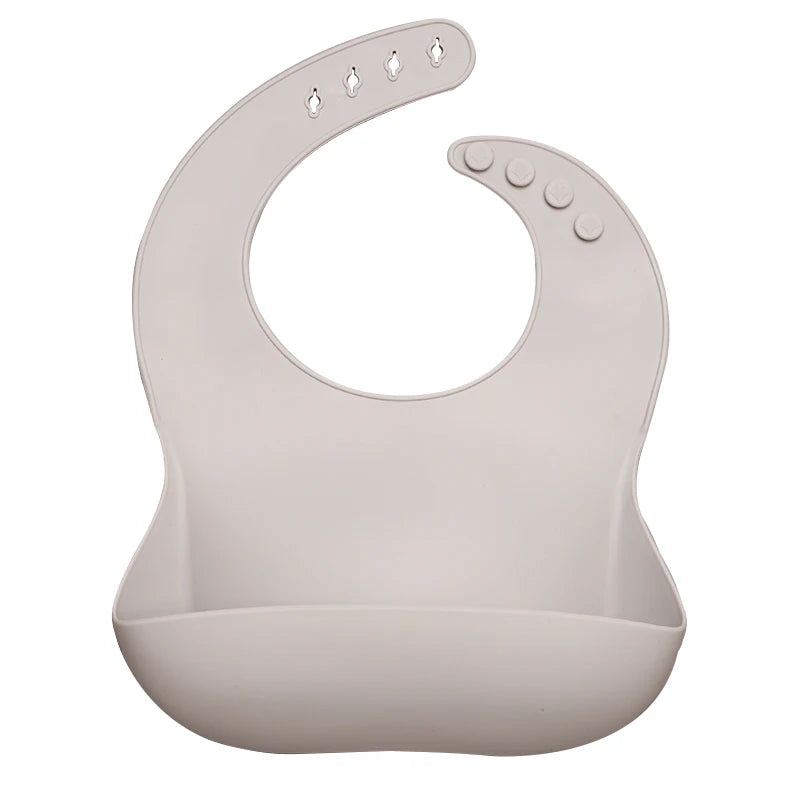 Fashionable Silicon Breastplate Baby Bib Waterproof Solid Infant Bandana Bibs Newborn Feeding Burp Cloth Drooling Scarf Dropship