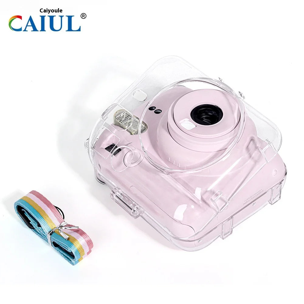 Durable Anti-Scratch Anti-Drop PC Crystal Case for Instax Mini12 Transparent Storage Protective Cover for Mirrorless Camera