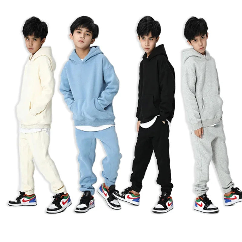 New Arrival Sport Suit for Boys Clothing Set Casual Warm Hoodie Long Sleeve Tops Pant Clothes For Kids Outfits Tracksuit 2 Pcs