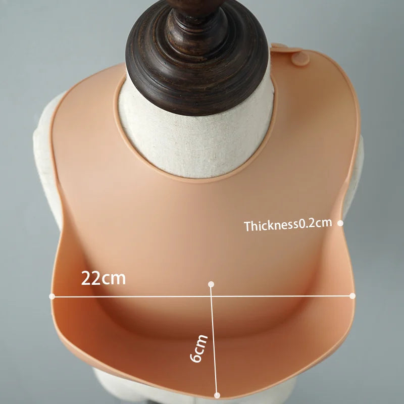 Fashionable Silicon Breastplate Baby Bib Waterproof Solid Infant Bandana Bibs Newborn Feeding Burp Cloth Drooling Scarf Dropship