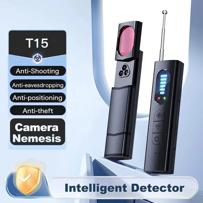 New Arrival T15 Bug Detector GPS Signal Lens RF Tracker Mini Hidden Camera Detector Portable Lens Finder GSM Spy Bug Detector