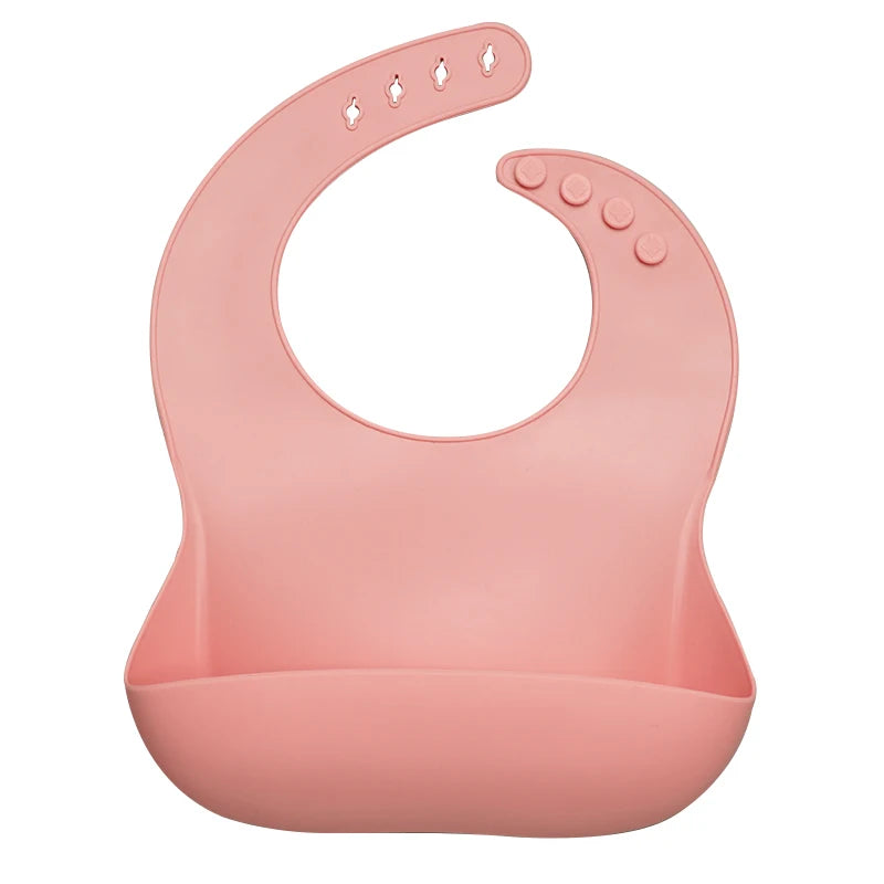 Fashionable Silicon Breastplate Baby Bib Waterproof Solid Infant Bandana Bibs Newborn Feeding Burp Cloth Drooling Scarf Dropship
