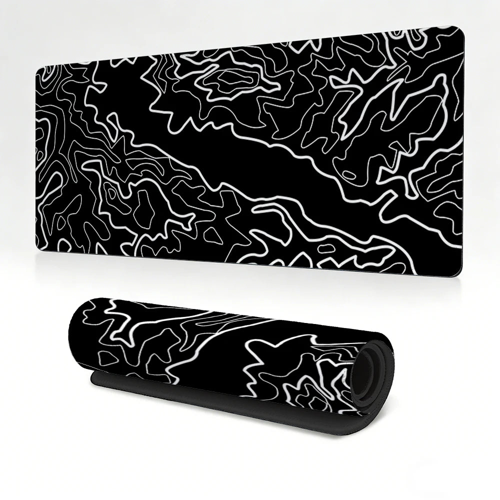 Dark Purple Cherry Blossom Desk Mat, Minimalist Japanese Aesthetic Large Extended Mouse Pad Smooth Surface Ordinateur Portable