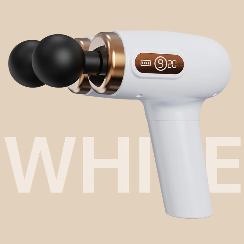 Hot Selling Professional 2-Head Deep Tissue Fascia Massage Gun for Neck/Shoulders/Waist/Legs Pain Relief Massage Gun