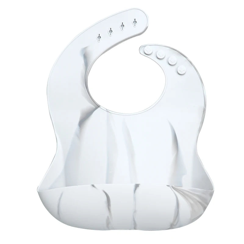 Fashionable Silicon Breastplate Baby Bib Waterproof Solid Infant Bandana Bibs Newborn Feeding Burp Cloth Drooling Scarf Dropship