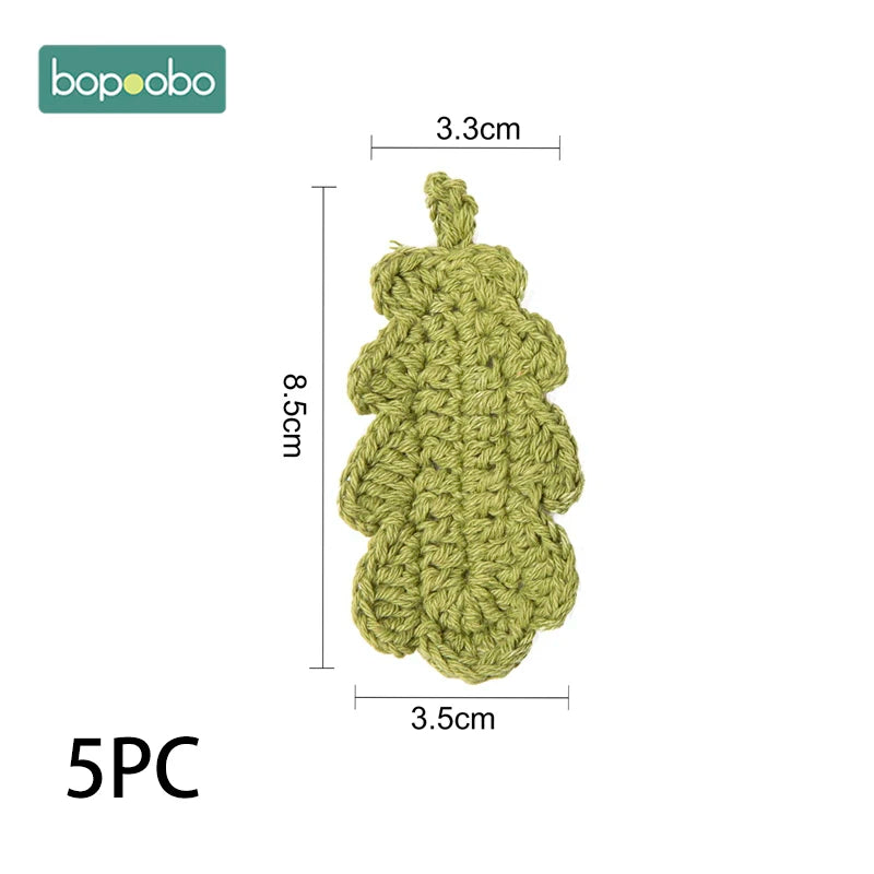 Bopoobo 1/5pc Wooden Crochet Beads Panda Chewable Beads DIY Wooden Teething Knitting Beads Jewelry Crib Sensory Toy Baby Teether