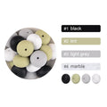 LOFCA 10pcs Abacus 19mm Silicone Teething Beads Beaded Necklace Silicone BPA Free Food Grade Chew Bead Baby Pacifier Chain
