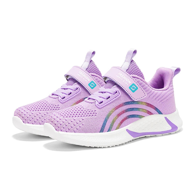 Spring Autumn Kids Shoes Baby Girls Children's Casual Sneakers Breathable Soft Anti-Slip Walking Running Sports Shoes Size 26-38