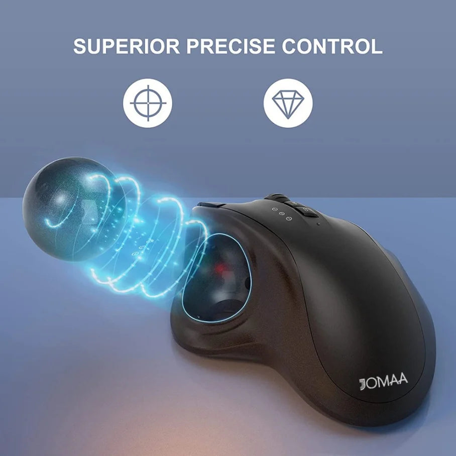 Wireless USB Trackball Mouse 2400DPI Rechargeable Ergonomic Right-Handed Mouse for PC Laptop-in Stock