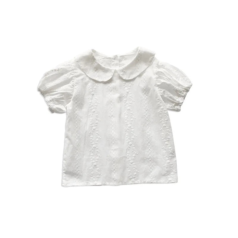 2026 Girl Cute Summer Blouse Kids Children Short Sleeve Shirt