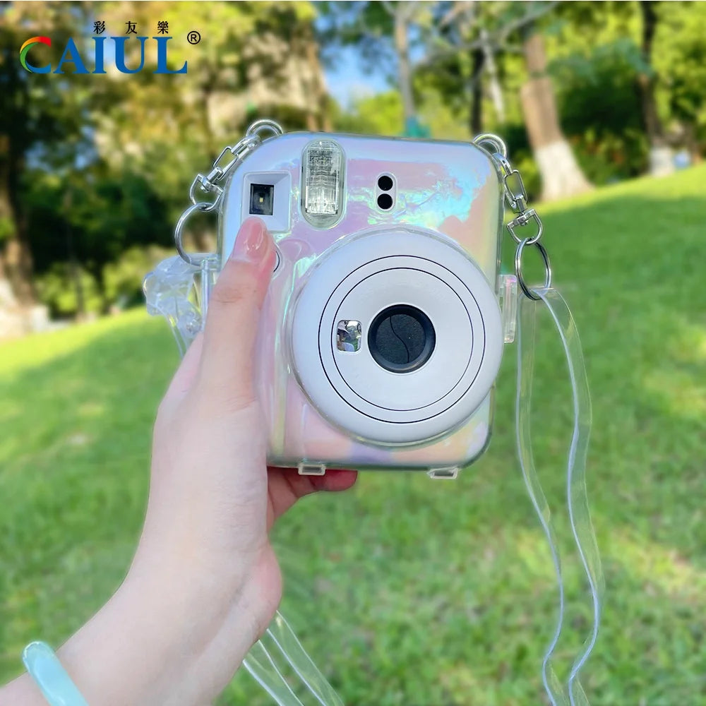 Compact Mini 12 Strap Rope Bag for Camera & Video Magic Transparent Crystal Case with Storage Protection