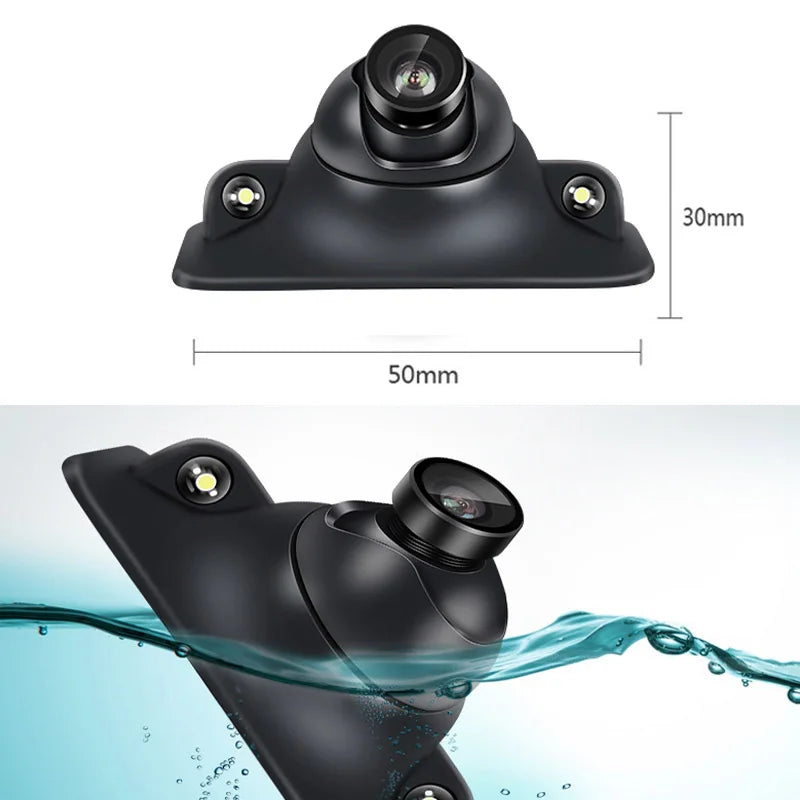 IPoster 2-In-1 4.3 Inch Car Rear View Mirror Monitor with 360 Car Rear View Backup Reversing Camera Night View Kit 12v Universal