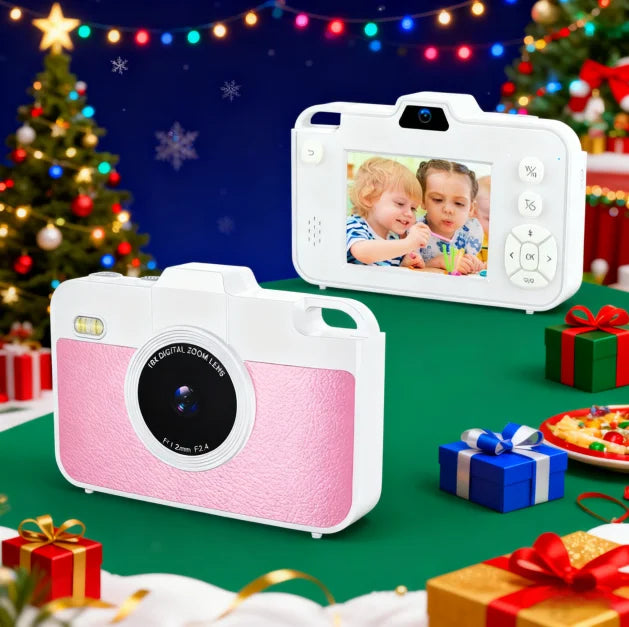 Educational Toys Christmas Birthday Gifts Dual Lens HD Point Shoot Digital Cameras Rechargeable Battery 2"-3" Screen for