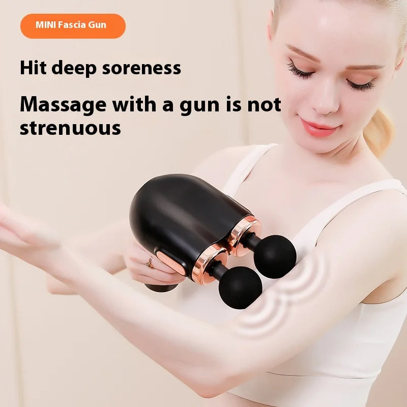 Hot Selling Professional 2-Head Deep Tissue Fascia Massage Gun for Neck/Shoulders/Waist/Legs Pain Relief Massage Gun