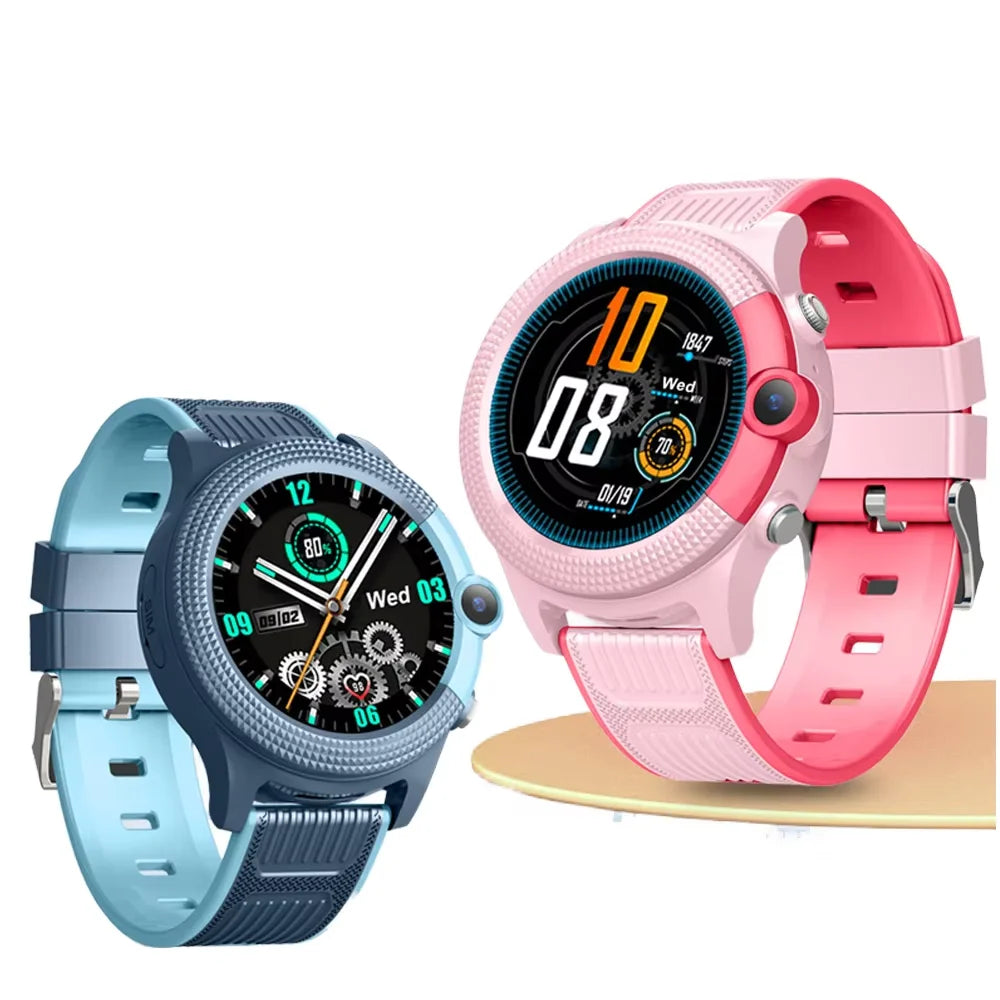 2025 K55 Kids Smart Watch 4G GPS LBS Video Call 1.28 Inch IPS Screen 700mAh Battery Waterproof Camera SOS Button for Children
