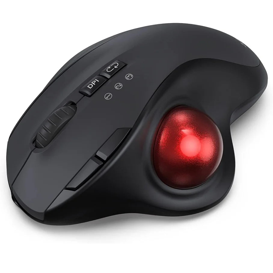 Wireless USB Trackball Mouse 2400DPI Rechargeable Ergonomic Right-Handed Mouse for PC Laptop-in Stock