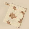 100%Cotton Multi Functional Foldable Single Pocket Baby Outdoor Diaper Storage Bag Baby Bottle Stroller Hanging Bag
