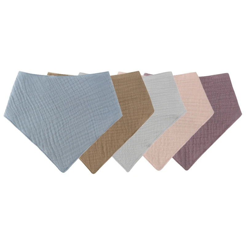 5Pcs/1pc Baby Infants Feeding Bib Soft Pure Cotton Bandana Muslin Absorbent Saliva Towel Toddler Scarf Newborn Burp