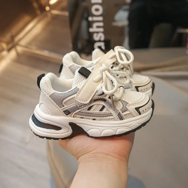 All Season New Breathable Children's Sports Shoes Little Student Shoes Flat with Boys Sneaker Shoes Girls Chunky Sneakers I07063