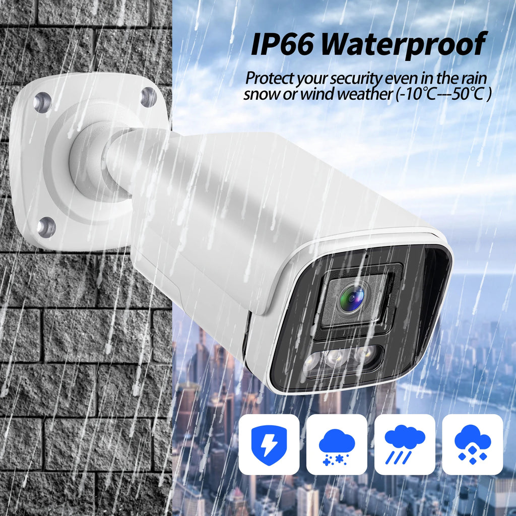 Gadinan H.265 4K Security POE IP Camera Face Human Detection Outdoor Audio 8MP 5MP Video Surveillance AI for CCTV NVR System