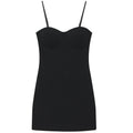 HXAO Mini Black Slip Dresses Women's Dress Summer 2026 Sexy Evening Dress Chic Corset Nylon Sleeveless Backless Bodycon Vestidos
