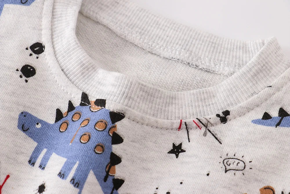 Autumn Boys Sweatshirt Kids Fashion Cartoon Round Neck Top Infant Casual T-shirt 2-7T Spring Europe and America Girls Clothes