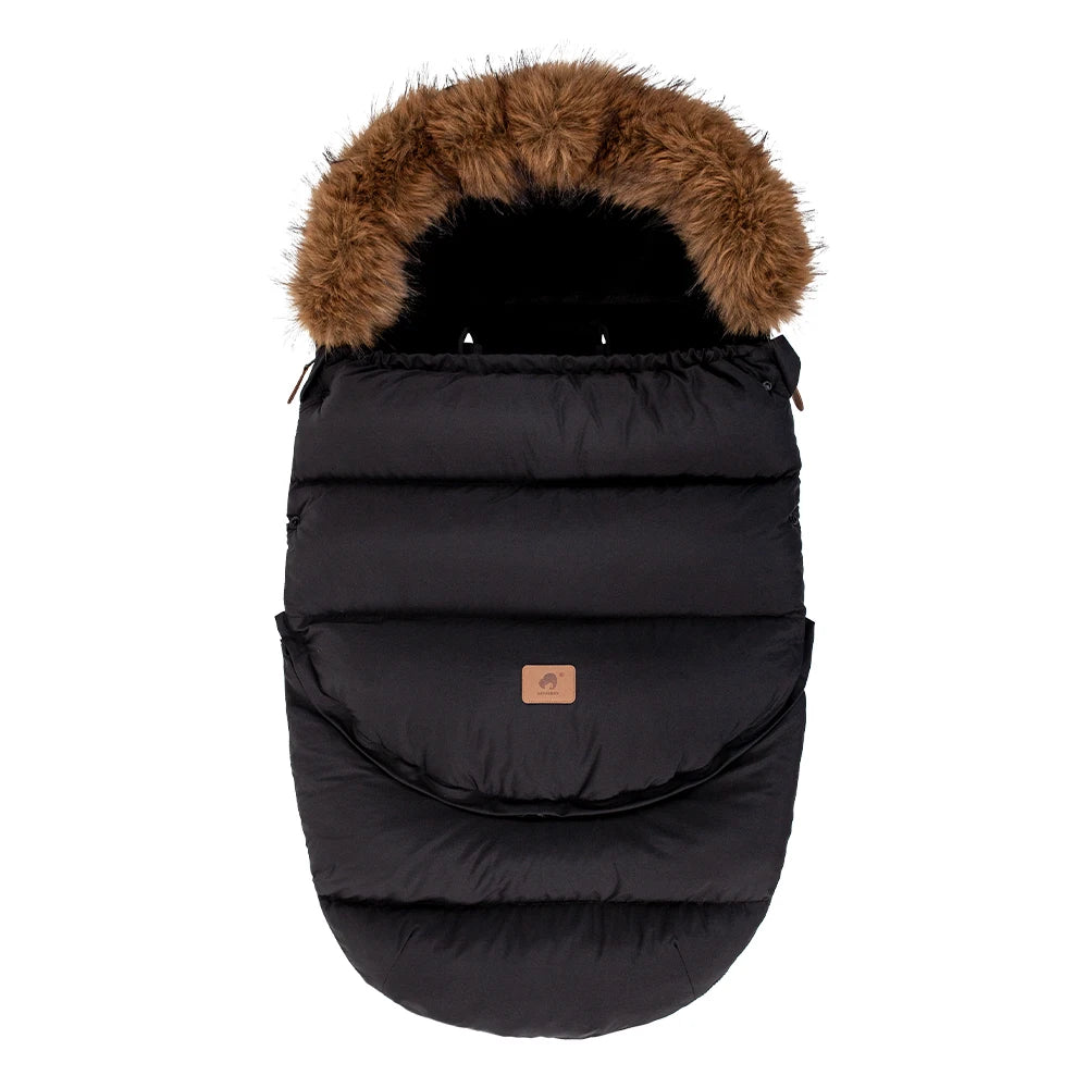 Baby Stroller Accessories Universal Pram Socks With Windproof Hooded Removable Fur Collar Winter Warm Envelope For Discharge