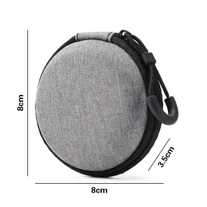 Portable Charger Case Earphone Storage Carrying Pouch Waterproof for Electronic Accessories Travel Organizer Earbuds Keychain