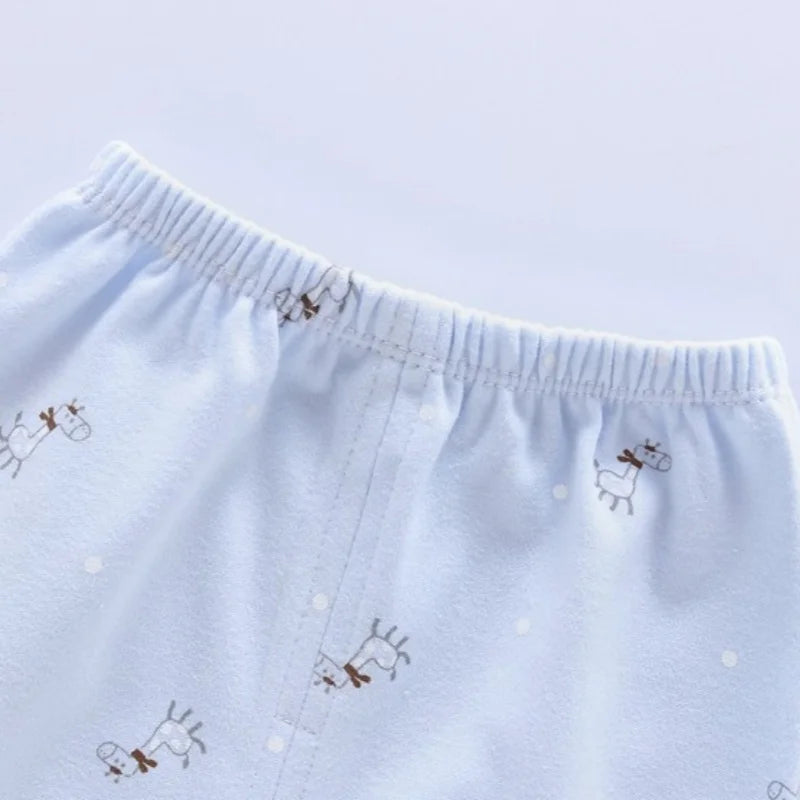7Piece Spring  Newborn Clothes Set for Baby Cartoon Cute Cotton T-shirt Pants Hats Combo Infant Boys & Girls Outfit