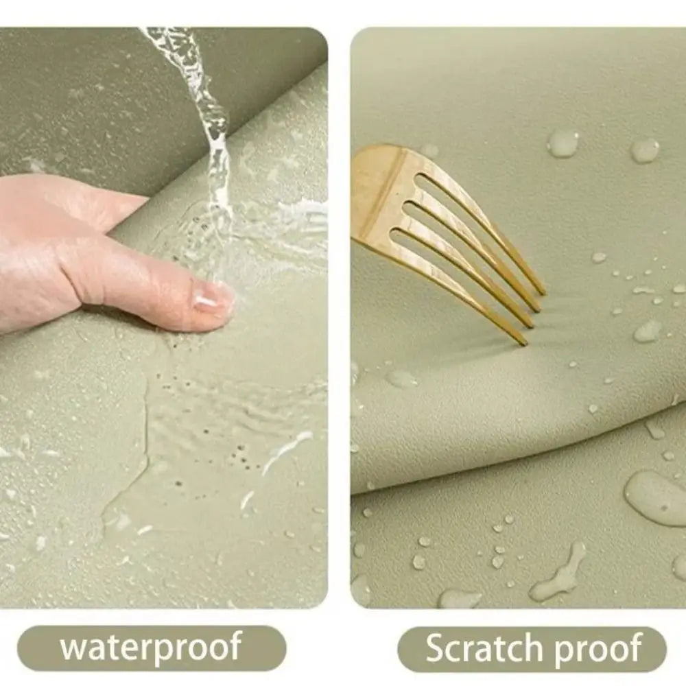 Simple Protection Eye Student Desk Mat Leather Oil-proof Coffee Table Mat Non-slip Solid Color Computer Desk Mat