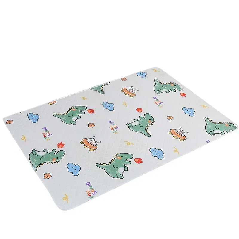 Cute Waterproof Washable Mattress Urine Mat for Baby Toddlers Cartoon Bed Protector Diaper Bedding Urine Pads Cloth Breathable
