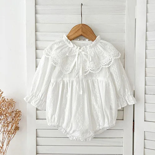 2024 New Autumn Sister Clothes Baby Girl Romper Kids Princess Dresses Long Sleeved Cotton Embroidery 2-6Yrs Girl Party Dress