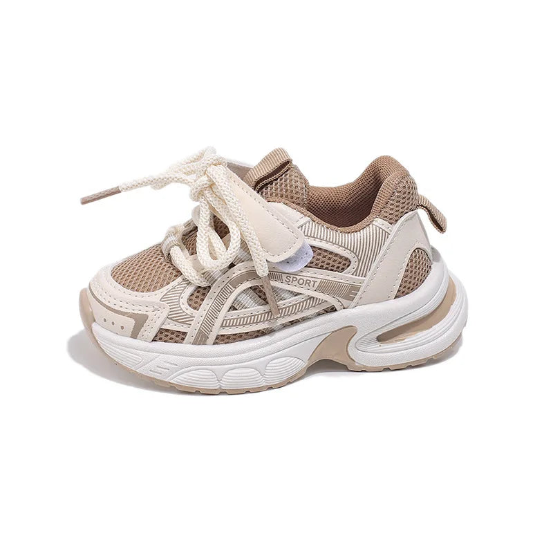 All Season New Breathable Children's Sports Shoes Little Student Shoes Flat with Boys Sneaker Shoes Girls Chunky Sneakers I07063