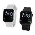 New 2PCS Student Minimalist Smart Watch for Boys and Girls with Elevated Display and Step Counting Sports Electronic Watch
