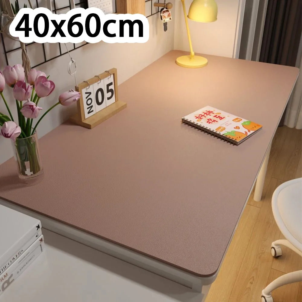 Simple Protection Eye Student Desk Mat Leather Oil-proof Coffee Table Mat Non-slip Solid Color Computer Desk Mat